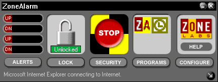 ZoneAlarm Pro Active Panel