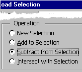 subtract selection