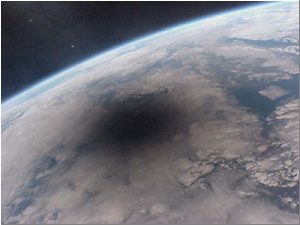 Moon between Earth and Sun