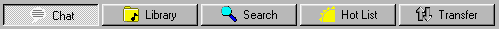 menu BUTTONS: Chat, Library, Search, Hot List, Transfer